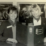 Photo: Sue Mason (right), 1991 at Visitor Center