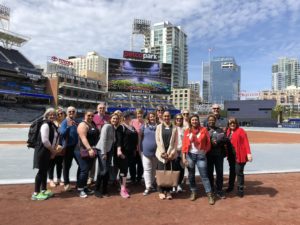 Meeting planners enjoying a tour of Petco Park - great for sports-themed meetings!