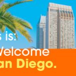 Happiness is a warm welcome back to San Diego graphic.