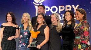 SDTA Team accepting the 2022 Poppy Award for the Best Recovery Campaign