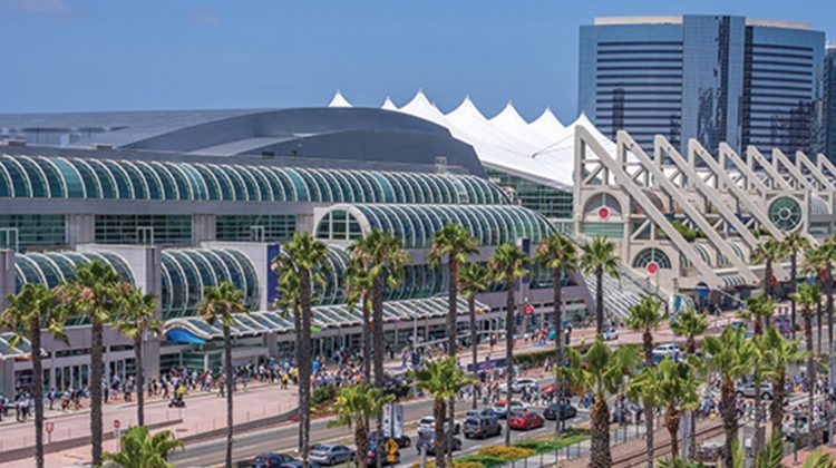 San Diego Convention Center for the Show Your Badge promotion